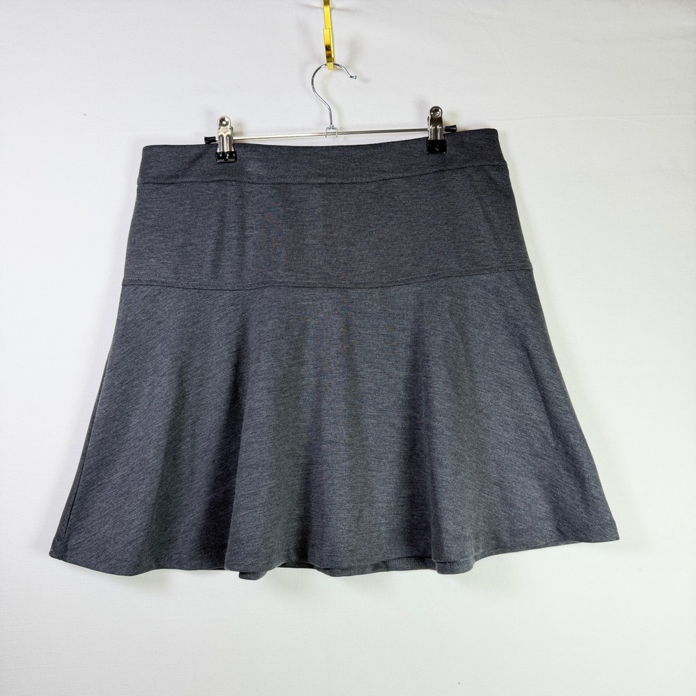 NEW YORK & COMPANY Dark Gray Stretch Flared Mini Skirt 10